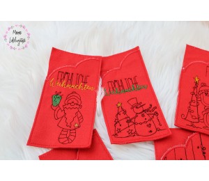 Stickserie ITH - Bestecktaschen Einsteckhüllen Weihnachten Vol. 1